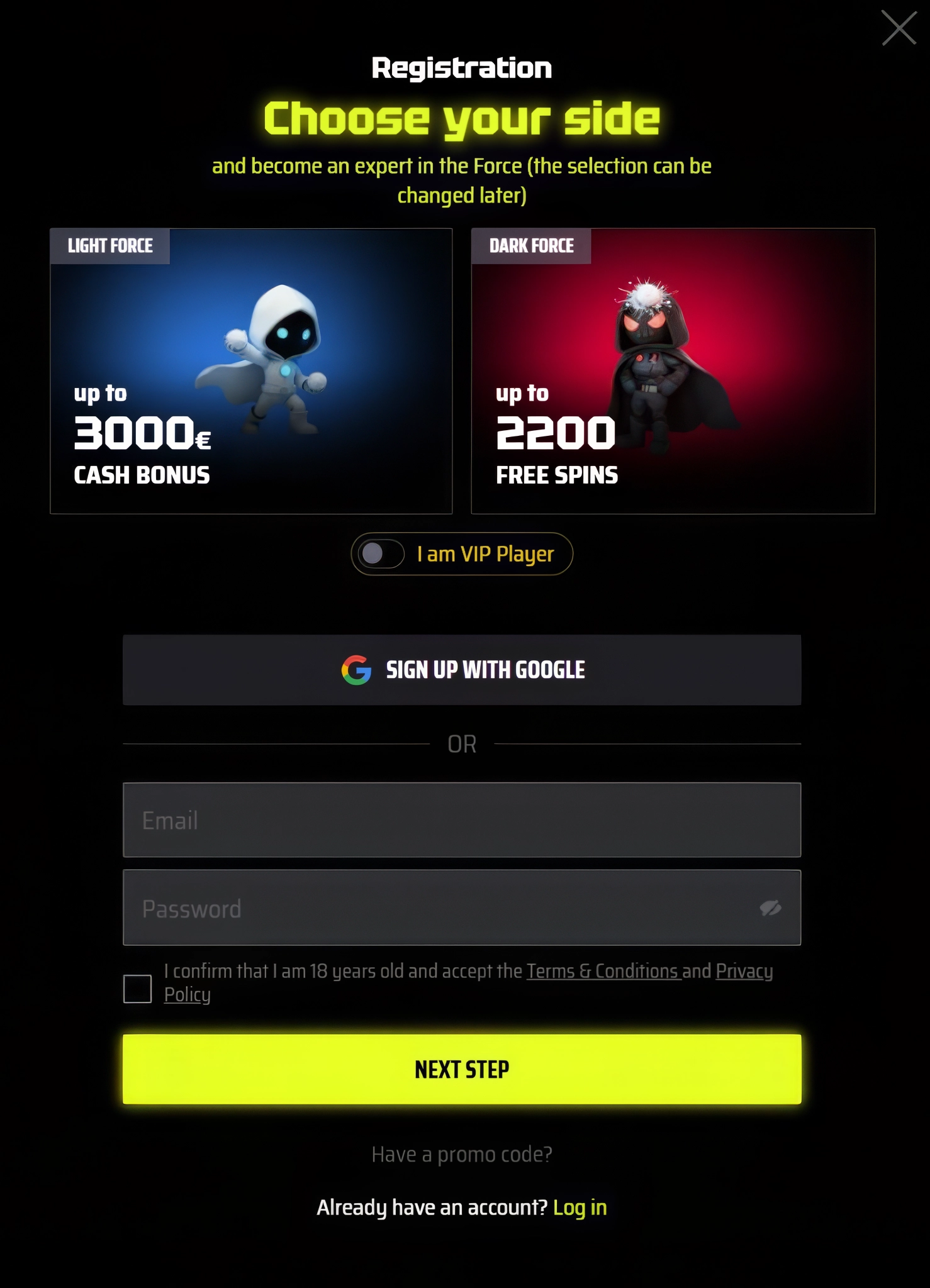 Slotsvader Casino rejestracja — tworzenie konta i formularz rejestracyjny